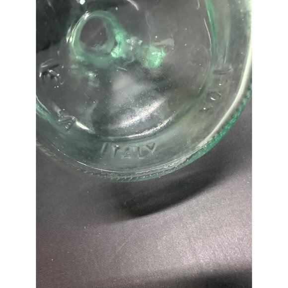 Vintage Vetreria Etrusca Decanter Bottle Glass Aqua Green 7.5'' Made in Italy - Picture 4 of 7